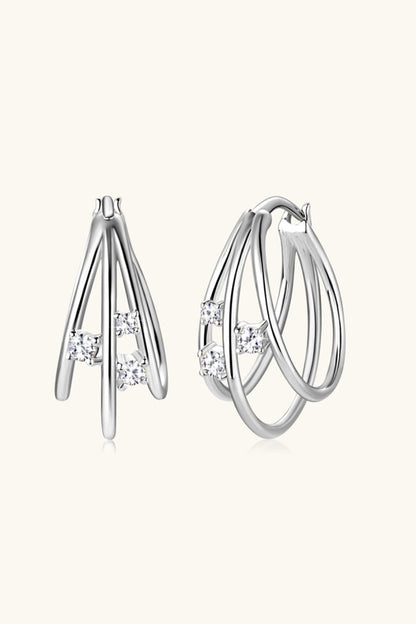 Moissanite 925 Sterling Silver Layered Earrings - KRE Prime Deals