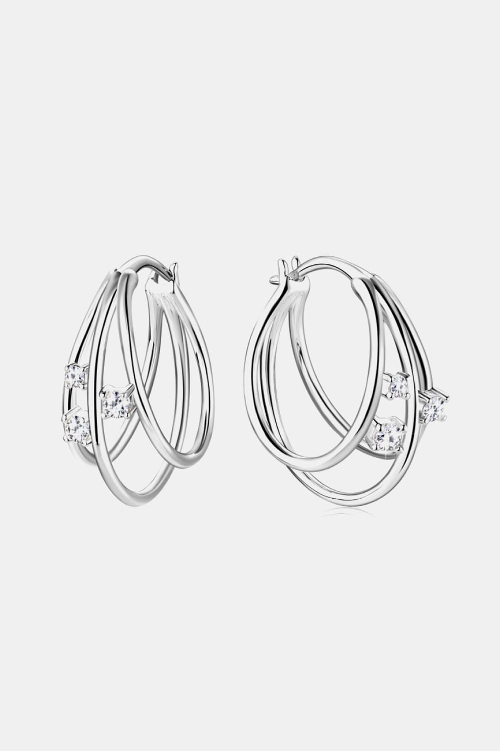Moissanite 925 Sterling Silver Layered Earrings - KRE Prime Deals