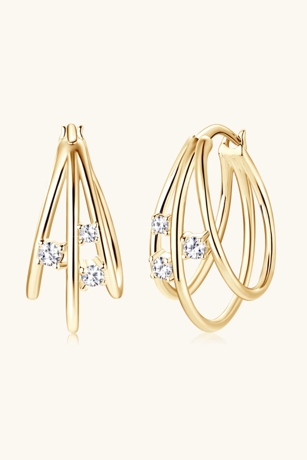 Moissanite 925 Sterling Silver Layered Earrings - KRE Prime Deals