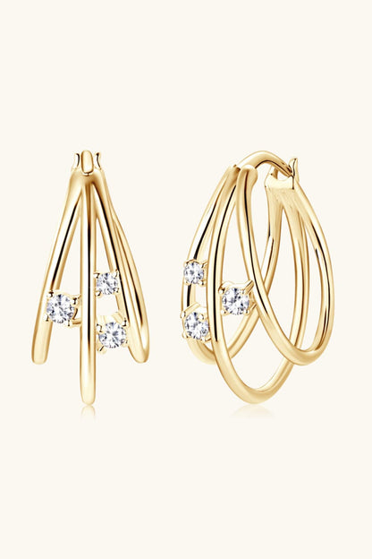 Moissanite 925 Sterling Silver Layered Earrings - KRE Prime Deals