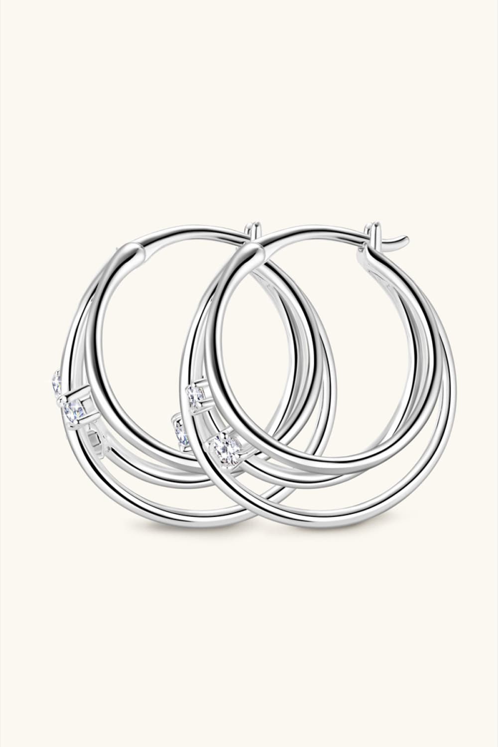 Moissanite 925 Sterling Silver Layered Earrings - KRE Prime Deals