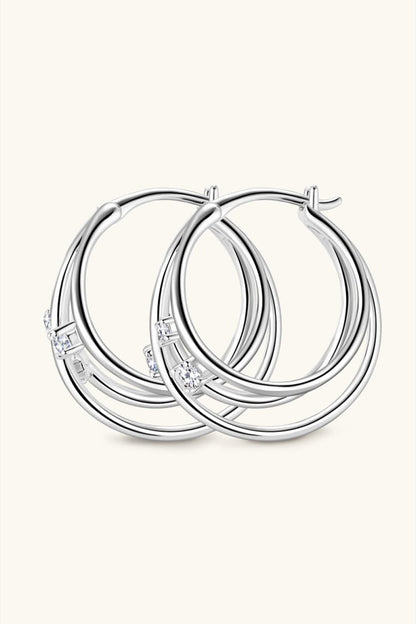 Moissanite 925 Sterling Silver Layered Earrings - KRE Prime Deals