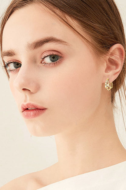 Moissanite 925 Sterling Silver Layered Earrings - KRE Prime Deals
