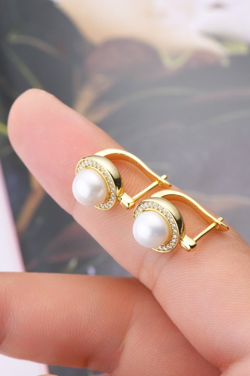 Moissanite Pearl 925 Sterling Silver Earrings - KRE Prime Deals