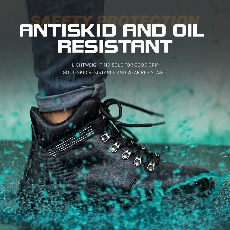 New Men waterproof Work Safety Shoes Anti-puncture Steel Working Sneakers Indestructible Work Shoes Boots Security Shoes - KRE Prime Deals
