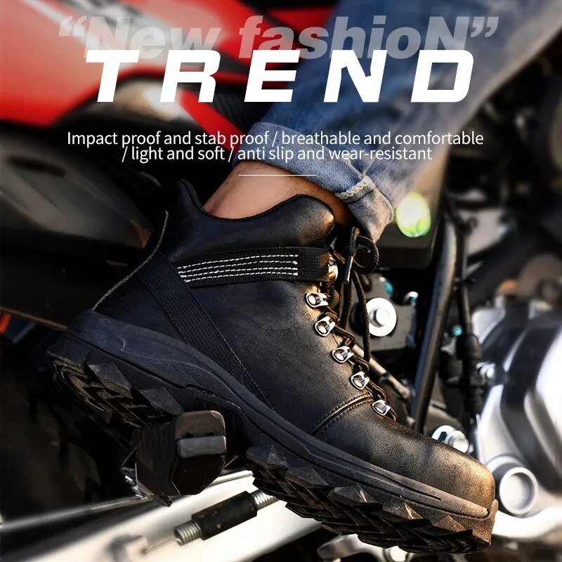 New Men waterproof Work Safety Shoes Anti-puncture Steel Working Sneakers Indestructible Work Shoes Boots Security Shoes - KRE Prime Deals