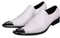 ntparker Fashion Pointed Toe Man Shoes Designer Leather Dress Shoes for Man White Wedding/ Business Shoes Man, Big Sizes US6-12 - KRE Prime Deals