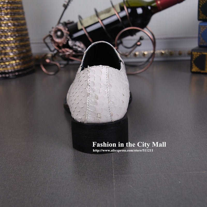 ntparker Fashion Pointed Toe Man Shoes Designer Leather Dress Shoes for Man White Wedding/ Business Shoes Man, Big Sizes US6-12 - KRE Prime Deals
