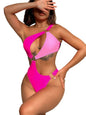 One-Shoulder Cutout Ring Detail One-Piece Swimsuit - KRE Prime Deals