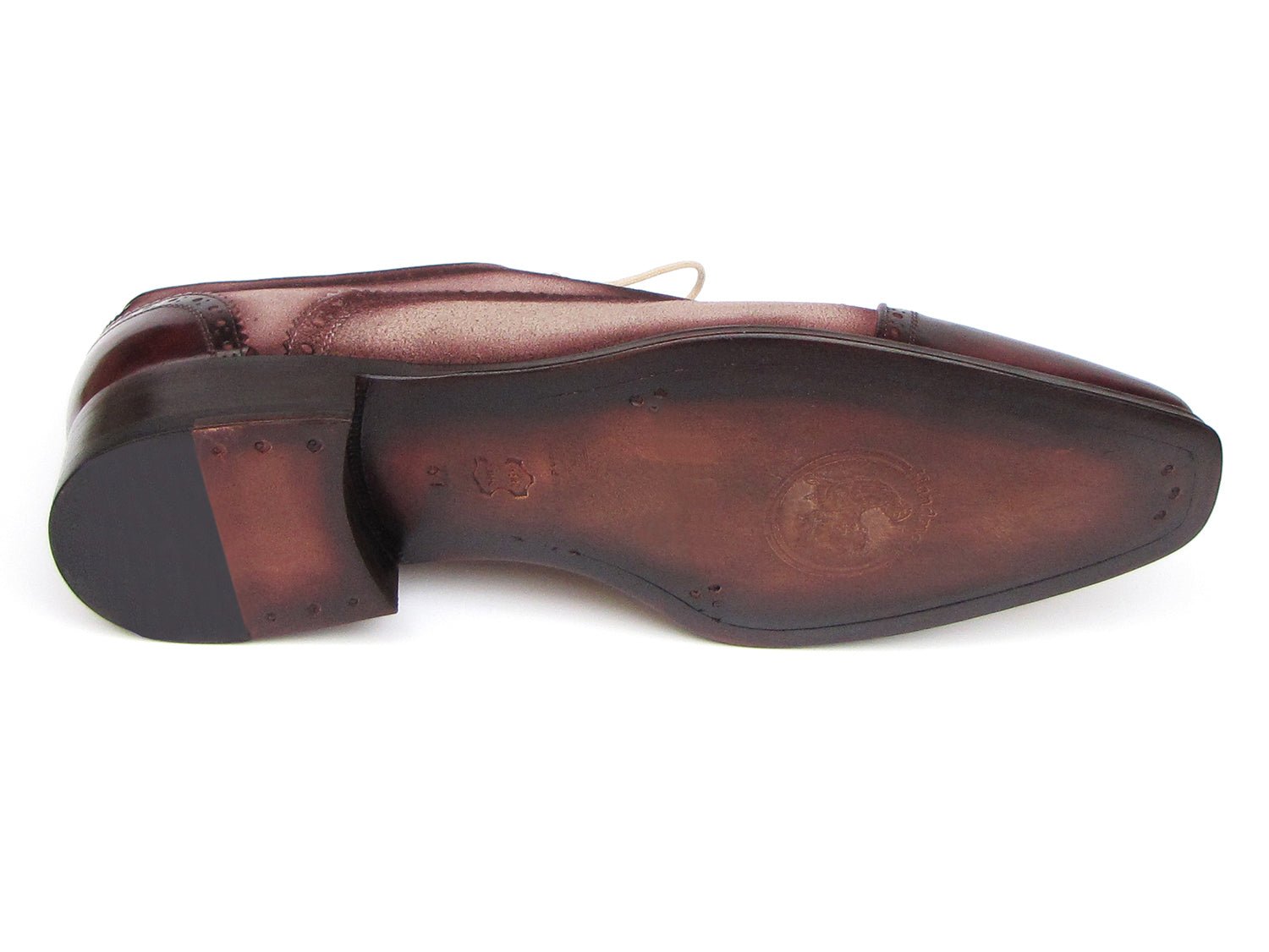 Paul Parkman Captoe Oxfords Bordeaux, Beige (ID#024-BRR) - KRE Prime Deals