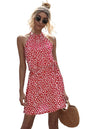 Printed Grecian Neck Mini Dress - KRE Prime Deals