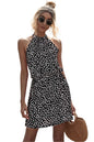 Printed Grecian Neck Mini Dress - KRE Prime Deals