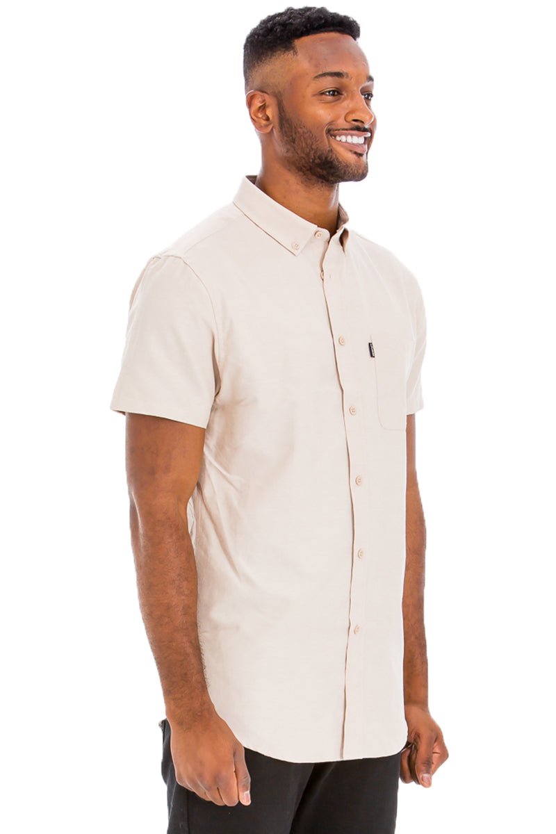 SIGNATURE SHORT SLEEVE BUTTON DOWN SHIRT - KRE Prime Deals