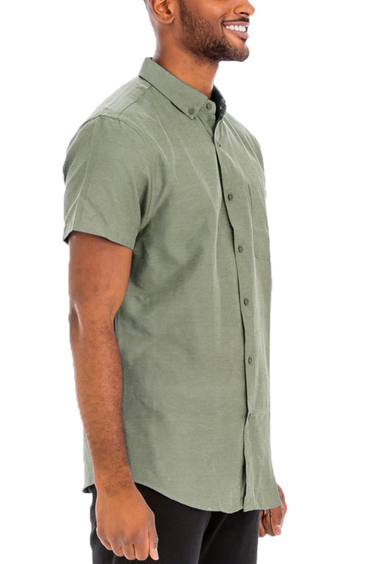 SIGNATURE SHORT SLEEVE BUTTON DOWN SHIRT - KRE Prime Deals