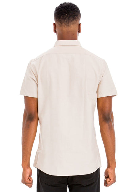 SIGNATURE SHORT SLEEVE BUTTON DOWN SHIRT - KRE Prime Deals